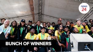 WATCH | Women's Afcon champions Banyana Banyana touchdown on home soil after historic win